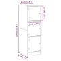 Sideboard mit weißen Glastüren 35x37x109 cm von , Sideboards - Ref: Foro24-836385, Preis: 69,55 €, Rabatt: %