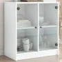 Zusatzschrank mit weißen Glastüren 68x37x75,5 cm von , Sideboards - Ref: Foro24-836420, Preis: 70,54 €, Rabatt: %