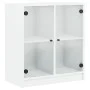 Zusatzschrank mit weißen Glastüren 68x37x75,5 cm von , Sideboards - Ref: Foro24-836420, Preis: 70,54 €, Rabatt: %