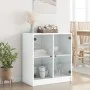 Zusatzschrank mit weißen Glastüren 68x37x75,5 cm von , Sideboards - Ref: Foro24-836420, Preis: 70,54 €, Rabatt: %