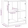 Zusatzschrank mit weißen Glastüren 68x37x75,5 cm von , Sideboards - Ref: Foro24-836420, Preis: 70,54 €, Rabatt: %