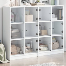 Regal mit Türen Holzwerkstoff schwarz 136x37x109 cm von , Bücherregale und Regale - Ref: Foro24-3206510, Preis: 230,77 €, Rab...