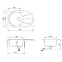 Küchenspüle aus Granit mit weißer ovaler Schüssel von vidaXL, Sinkt - Ref: Foro24-144867, Preis: 193,95 €, Rabatt: %