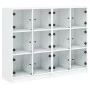 Engineered wood bookcase with black doors 136x37x109 cm by , Bookcases and shelves - Ref: Foro24-3206510, Price: 227,92 €, Di...