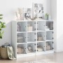 Engineered wood bookcase with black doors 136x37x109 cm by , Bookcases and shelves - Ref: Foro24-3206510, Price: 230,77 €, Di...