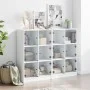 Engineered wood bookcase with black doors 136x37x109 cm by , Bookcases and shelves - Ref: Foro24-3206510, Price: 227,92 €, Di...