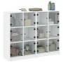 Engineered wood bookcase with black doors 136x37x109 cm by , Bookcases and shelves - Ref: Foro24-3206510, Price: 227,92 €, Di...