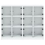 Engineered wood bookcase with black doors 136x37x109 cm by , Bookcases and shelves - Ref: Foro24-3206510, Price: 230,77 €, Di...