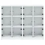 Engineered wood bookcase with black doors 136x37x109 cm by , Bookcases and shelves - Ref: Foro24-3206510, Price: 227,92 €, Di...