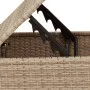 Garden stool with beige synthetic rattan cushion 55x55x37cm by , Outdoor ottomans - Ref: Foro24-366090, Price: 52,79 €, Disco...