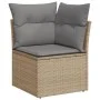 Corner garden sofa with beige synthetic rattan cushions by , Outdoor sofas - Ref: Foro24-366086, Price: 84,03 €, Discount: %