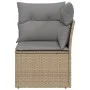 Corner garden sofa with beige synthetic rattan cushions by , Outdoor sofas - Ref: Foro24-366086, Price: 84,03 €, Discount: %