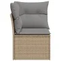 Corner garden sofa with beige synthetic rattan cushions by , Outdoor sofas - Ref: Foro24-366086, Price: 84,03 €, Discount: %