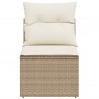 Garden sofa without armrests with beige PE rattan cushions. by , Outdoor sofas - Ref: Foro24-366050, Price: 59,94 €, Discount: %