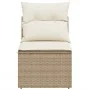 Garden sofa without armrests with beige PE rattan cushions. by , Outdoor sofas - Ref: Foro24-366050, Price: 65,13 €, Discount: %
