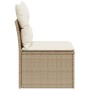 Garden sofa without armrests with beige PE rattan cushions. by , Outdoor sofas - Ref: Foro24-366050, Price: 59,94 €, Discount: %