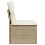 Garden sofa without armrests with beige PE rattan cushions. by , Outdoor sofas - Ref: Foro24-366050, Price: 65,13 €, Discount: %