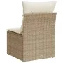 Garden sofa without armrests with beige PE rattan cushions. by , Outdoor sofas - Ref: Foro24-366050, Price: 65,13 €, Discount: %