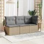 Corner garden sofa with beige synthetic rattan cushions by , Outdoor sofas - Ref: Foro24-366101, Price: 84,24 €, Discount: %