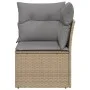 Corner garden sofa with beige synthetic rattan cushions by , Outdoor sofas - Ref: Foro24-366101, Price: 84,24 €, Discount: %