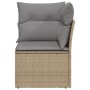 Sillón de esquina de jardín con cojines ratán sintético beige de , Sofás de exterior - Ref: Foro24-366101, Precio: 92,89 €, D...