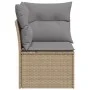 Corner garden sofa with beige synthetic rattan cushions by , Outdoor sofas - Ref: Foro24-366101, Price: 84,24 €, Discount: %