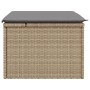Garden stool with beige synthetic rattan cushion 55x55x37cm by , Outdoor ottomans - Ref: Foro24-366092, Price: 61,13 €, Disco...