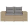 Gartensofa mit 2-Sitzer-Kissen Kunstrattan beige von , Outdoor-Sofas - Ref: Foro24-366108, Preis: 208,58 €, Rabatt: %