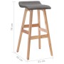 Dunkelgrauer Küchenhocker aus Stoff von vidaXL, Küchenhocker - Ref: Foro24-249574, Preis: 81,80 €, Rabatt: %
