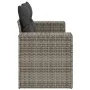 Garden sofa with cushions, 2 seats, synthetic gray rattan by , Outdoor sofas - Ref: Foro24-366143, Price: 174,71 €, Discount: %