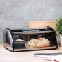 HI Silver Bread Bin 35.5x23x14.5 cm 11 L by HI, Bread bins - Ref: Foro24-429112, Price: 24,37 €, Discount: %