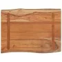 Solid acacia wood side table with natural edge, measuring 50x40x2.5 cm. by , Side tables - Ref: Foro24-370607, Price: 39,10 €...