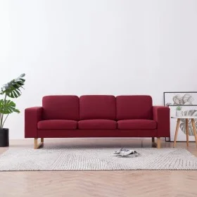 3-Sitzer-Sofa aus weinrotem Stoff von vidaXL, Sofas - Ref: Foro24-281394, Preis: 391,87 €, Rabatt: %