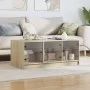 Mesa de centro con puertas de vidrio roble Sonoma 102x50x42 cm de , Mesas de centro - Ref: Foro24-836415, Precio: 77,79 €, De...