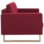 3-seater sofa in red wine-colored fabric by vidaXL, Sofas - Ref: Foro24-281394, Price: 391,87 €, Discount: %