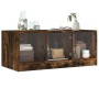 Couchtisch mit Glastüren aus geräucherter Eiche 102x50x42 cm von , Couchtisch - Ref: Foro24-836417, Preis: 78,76 €, Rabatt: %
