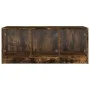 Mesa de centro con puertas de vidrio roble ahumado 102x50x42 cm de , Mesas de centro - Ref: Foro24-836417, Precio: 77,79 €, D...