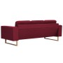 3-Sitzer-Sofa aus weinrotem Stoff von vidaXL, Sofas - Ref: Foro24-281394, Preis: 397,64 €, Rabatt: %