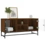 TV stand with brown oak glass doors 102x37x50 cm by , TV Furniture - Ref: Foro24-836538, Price: 54,95 €, Discount: %