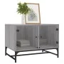 Sonoma grauer Couchtisch mit Glastüren 68,5x50x50 cm von , Couchtisch - Ref: Foro24-836544, Preis: 49,36 €, Rabatt: %