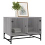 Sonoma grauer Couchtisch mit Glastüren 68,5x50x50 cm von , Couchtisch - Ref: Foro24-836544, Preis: 49,79 €, Rabatt: %