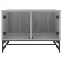 Sonoma grauer Couchtisch mit Glastüren 68,5x50x50 cm von , Couchtisch - Ref: Foro24-836544, Preis: 49,36 €, Rabatt: %