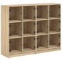 Regal mit Holztüren aus Sonoma-Eiche 136x37x109 cm von , Bücherregale und Regale - Ref: Foro24-3206512, Preis: 224,73 €, Raba...