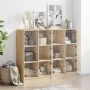 Estantería con puertas madera roble Sonoma 136x37x109 cm de , Librerías y estanterías - Ref: Foro24-3206512, Precio: 222,01 €...