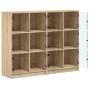 Regal mit Holztüren aus Sonoma-Eiche 136x37x109 cm von , Bücherregale und Regale - Ref: Foro24-3206512, Preis: 224,73 €, Raba...