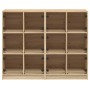 Regal mit Holztüren aus Sonoma-Eiche 136x37x109 cm von , Bücherregale und Regale - Ref: Foro24-3206512, Preis: 224,73 €, Raba...