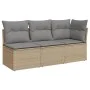 3-seater garden sofa with beige synthetic rattan cushions by , Outdoor sofas - Ref: Foro24-366103, Price: 195,49 €, Discount: %