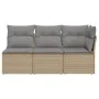 3-seater garden sofa with beige synthetic rattan cushions by , Outdoor sofas - Ref: Foro24-366103, Price: 195,49 €, Discount: %