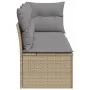 3-seater garden sofa with beige synthetic rattan cushions by , Outdoor sofas - Ref: Foro24-366103, Price: 195,49 €, Discount: %