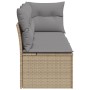 3-Sitzer-Gartensofa mit Kissen Kunstrattan beige von , Outdoor-Sofas - Ref: Foro24-366103, Preis: 198,54 €, Rabatt: %